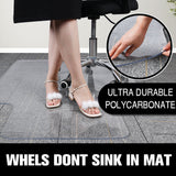 Office Chair Mats with Massage Ball Clear 4mm Thick 47" x 35" Chair Mats for Hard Floor - Multi-Purpose Desk Chair Mat for Low Pile Carpet Home & Office