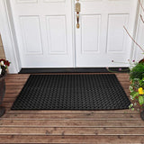 Rubber Outdoor Mat Anti-Fatigue Floor Mats for Kitchen 23" x 35" Restaurant Bar Floor Mat New Garage Garden Commercial Indoor Outdoor Mat Black