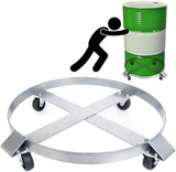 Drum Dolly 55 Gallon Heavy Duty 1000 Pound Barrel Dolly with Swivel Casters Wheel Steel Frame Dolly Non Tipping Hand Truck Capacity Dollies